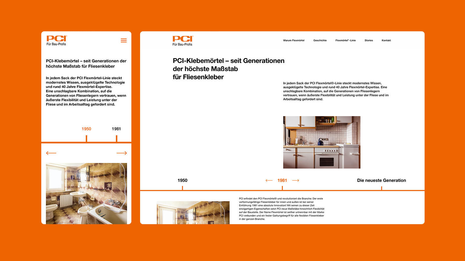 Die Geschichte des PCI Flexmörtel.