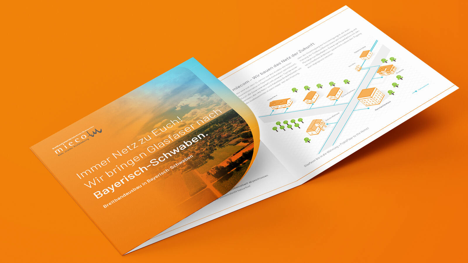 Mit einem abgerundeten Akquiseflyer sind die Glasfaser-Experten bestens für das nächste Ausbauprojekt gerüstet.