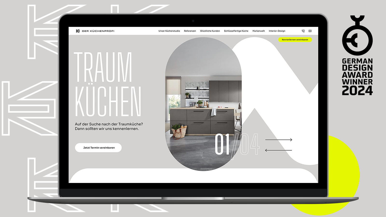 Award Winning Webseite für den Küchenprofi.