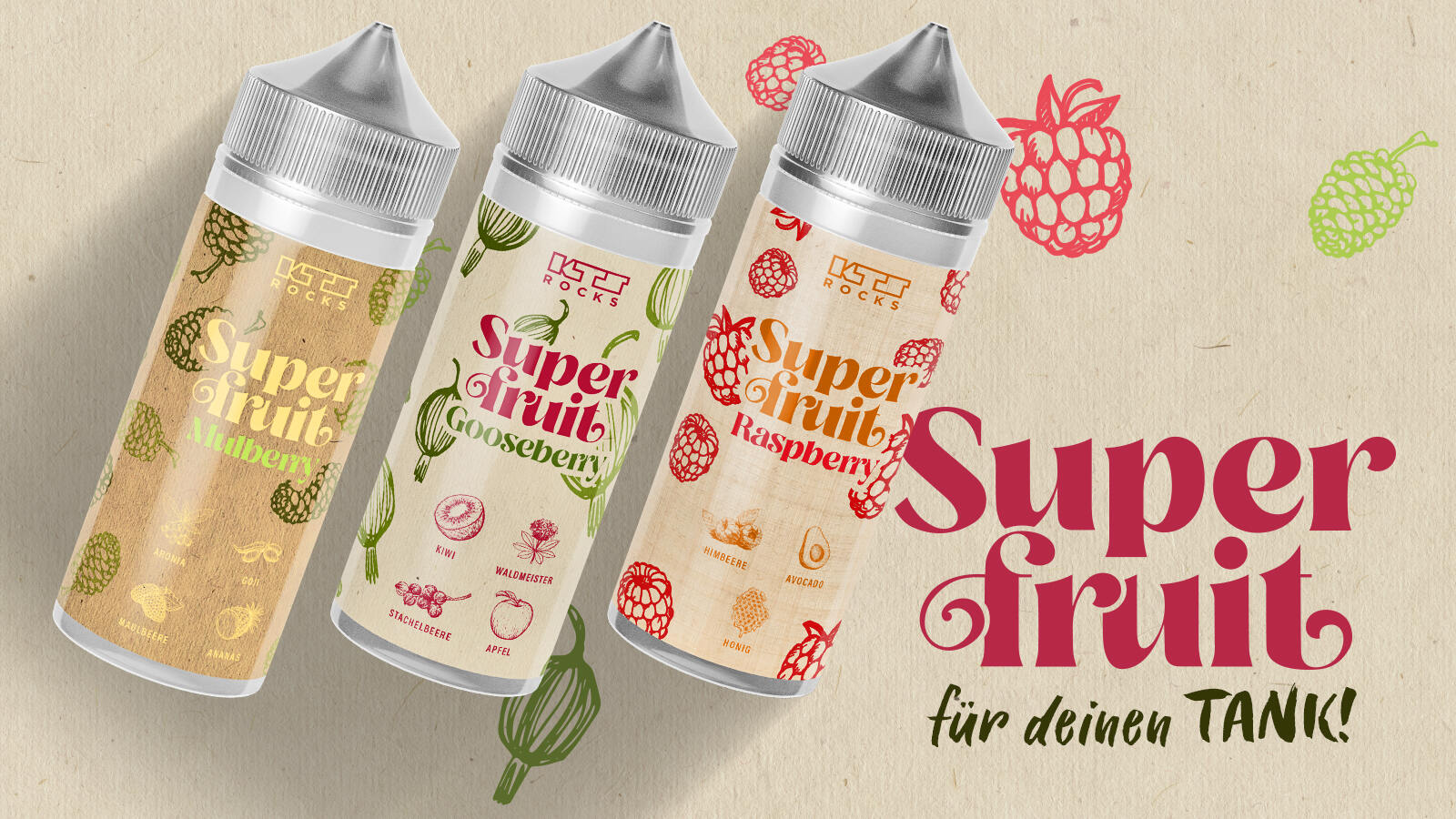 Packaging für KTS Superfruit.