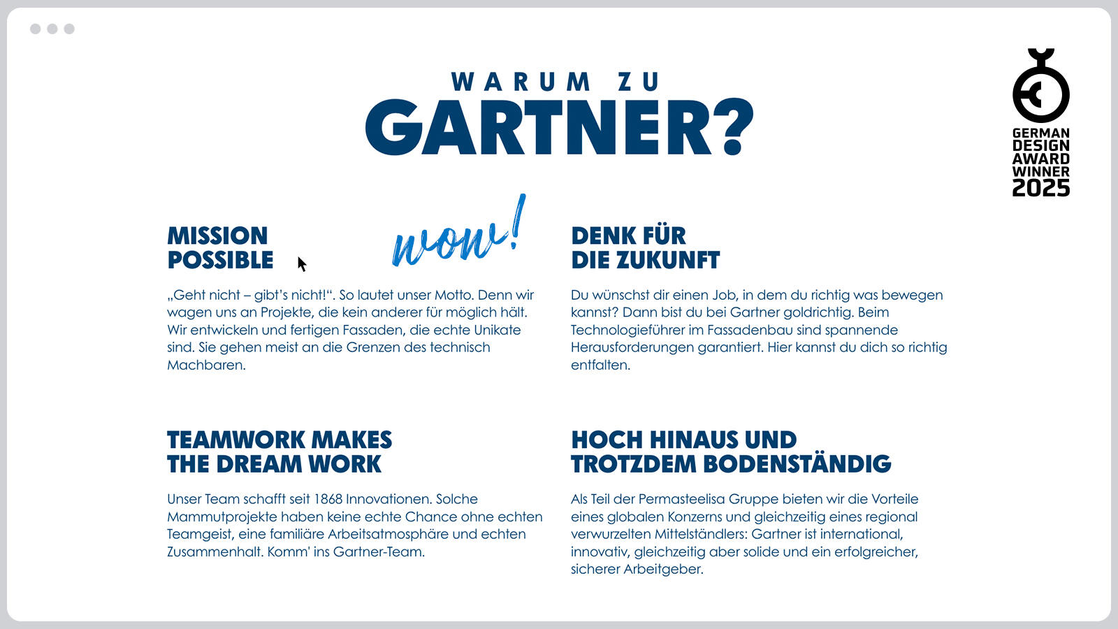 Darum zu GARTNER!