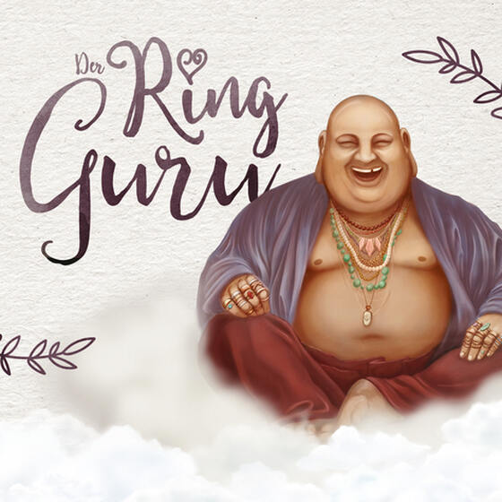 Ringsrum glücklich dank dem Guru.