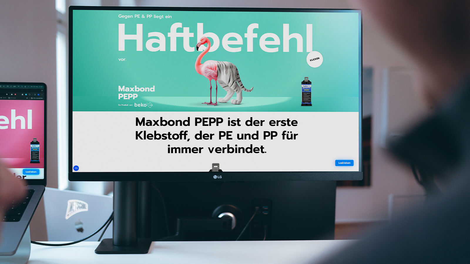 beko Maxbond PEPP – Landingpage am Schreibtisch