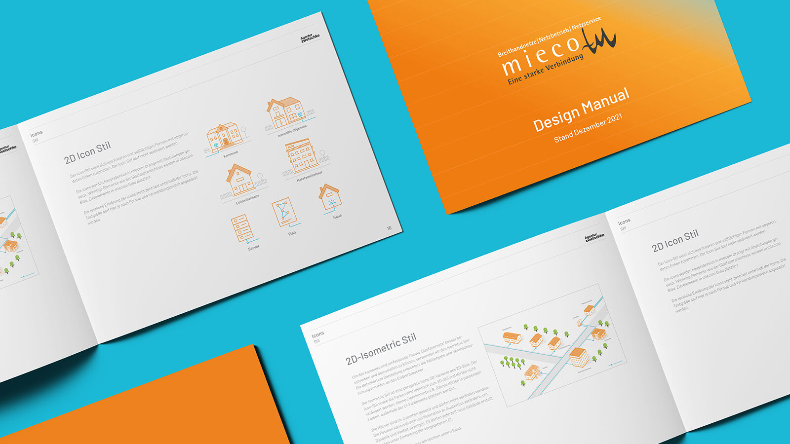 miecom-Netzservice – Die neuen Design-Richtlinien werden professionell in einem Manual definiert.