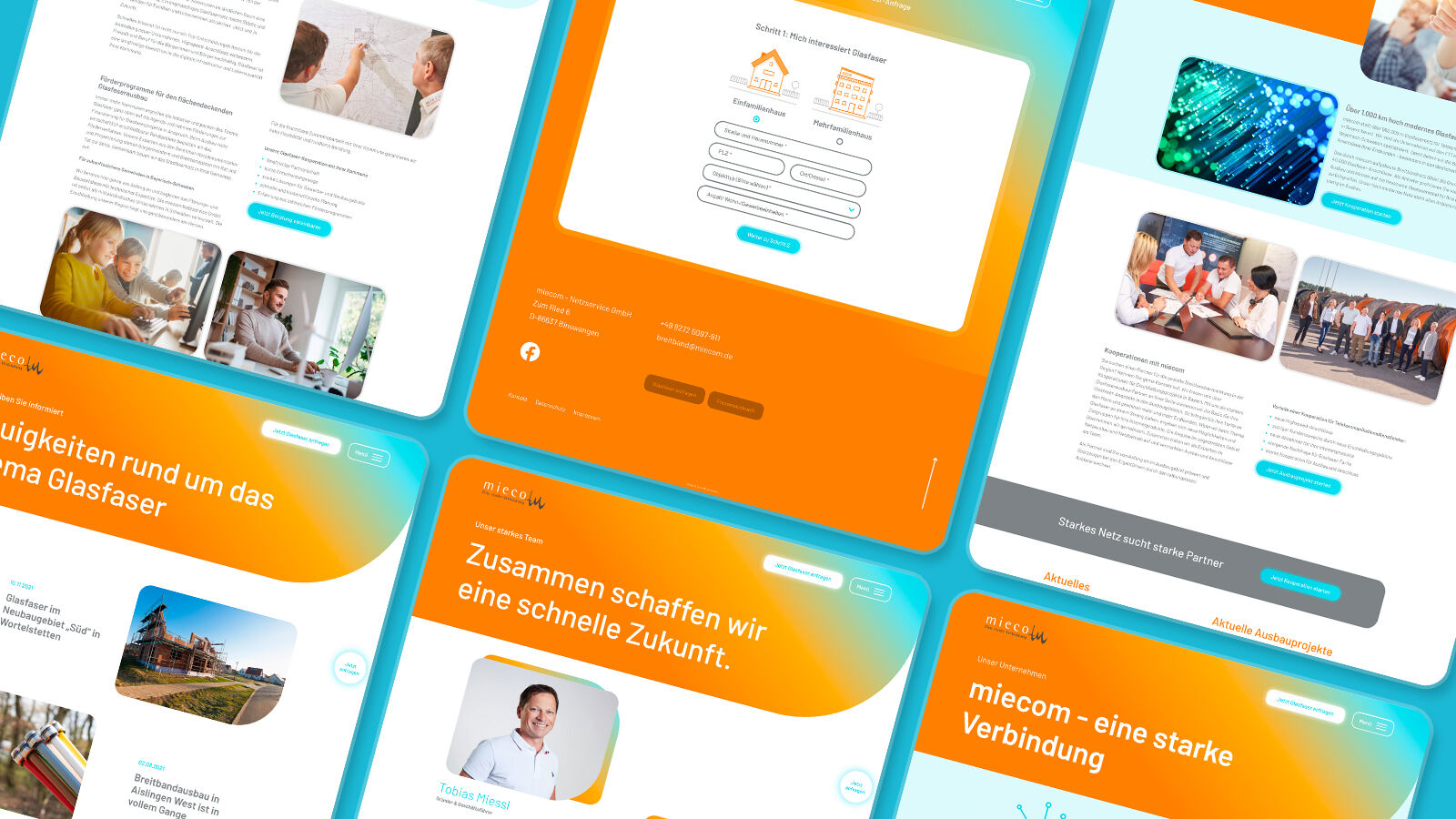miecom-Netzservice – Glasklares Wording aus der Textermeute. Image- und Teamfotos durch die z-studios.