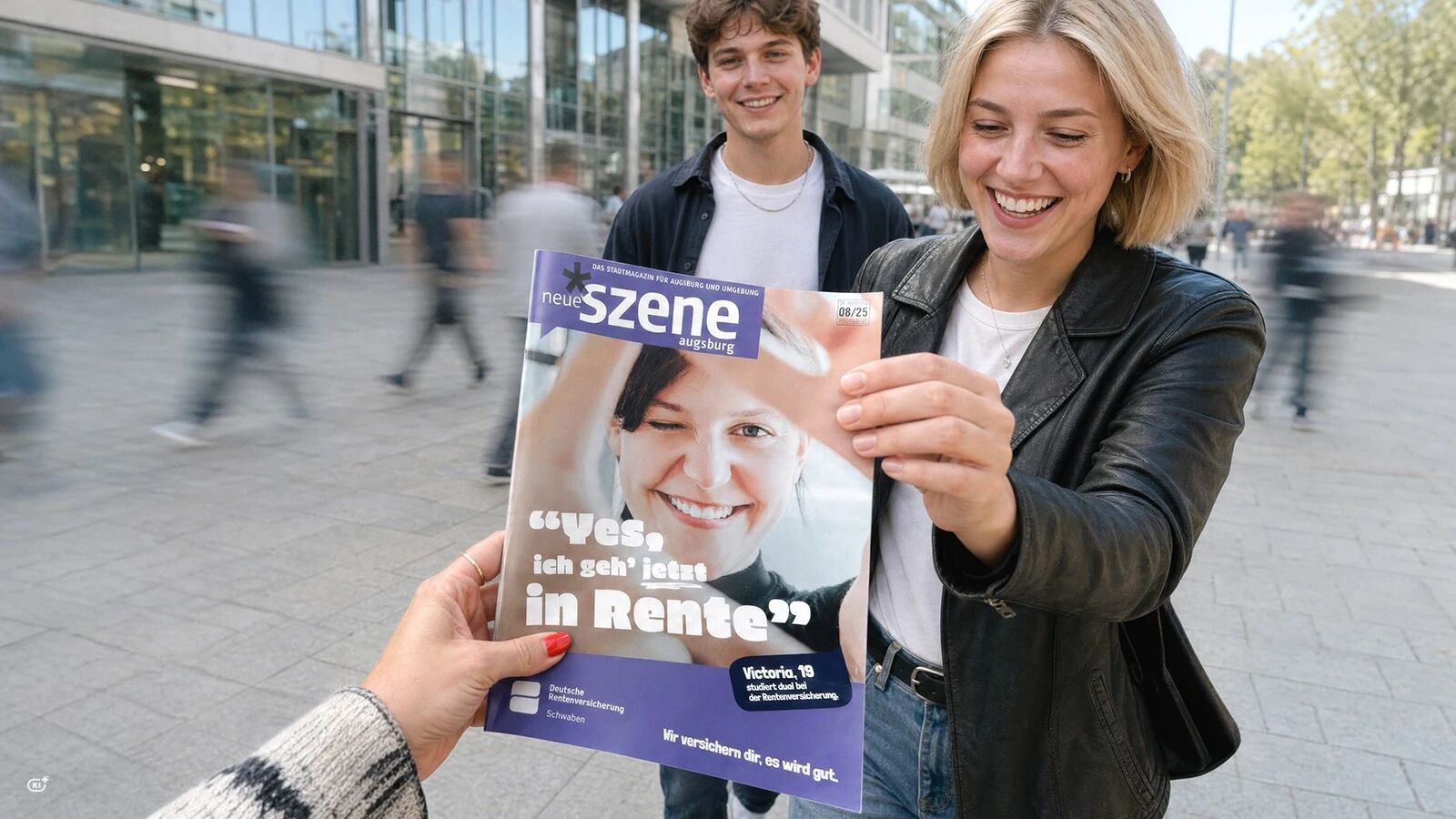 DRV Schwaben – Kampagnenmotiv auf dem Cover des Stadtmagazins neue szene Augsburg