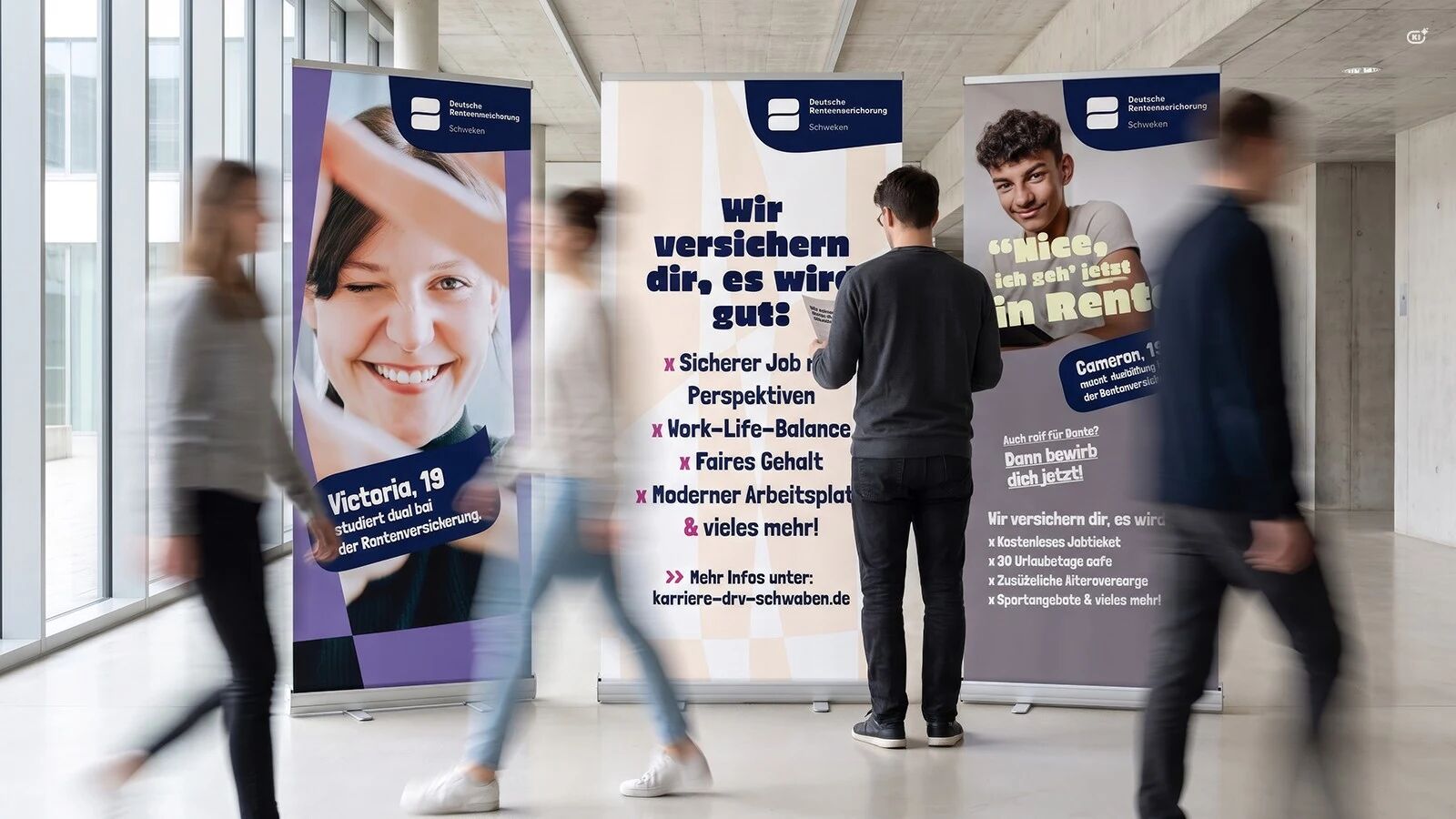 DRV Schwaben – Roll-ups der Kampagne im Foyer