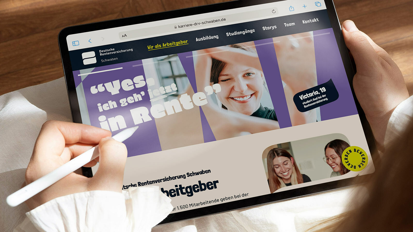 DRV Schwaben – Header der Karriere-Website