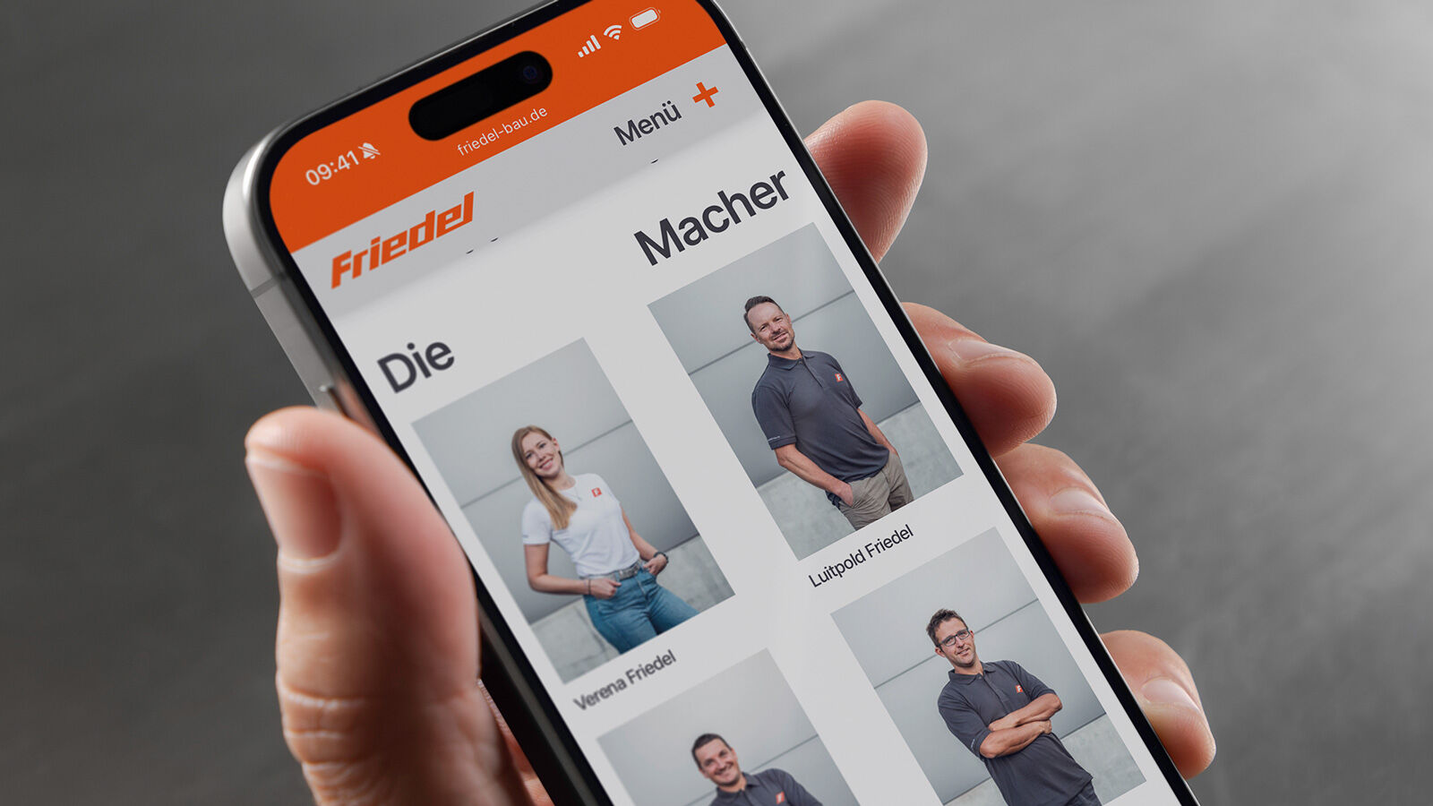 Friedel Bau – Website mobil