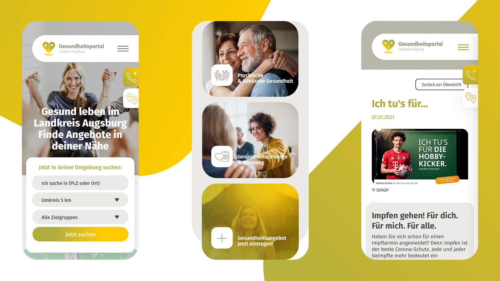 Landratsamt Augsburg – Mobile first: Eine gesunde Darstellung auf allen Geräten ist selbstverständlich Pflicht.