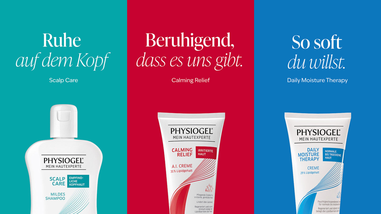 PHYSIOGEL – Jede Menge aufmerksamkeitsstarke Headlines.