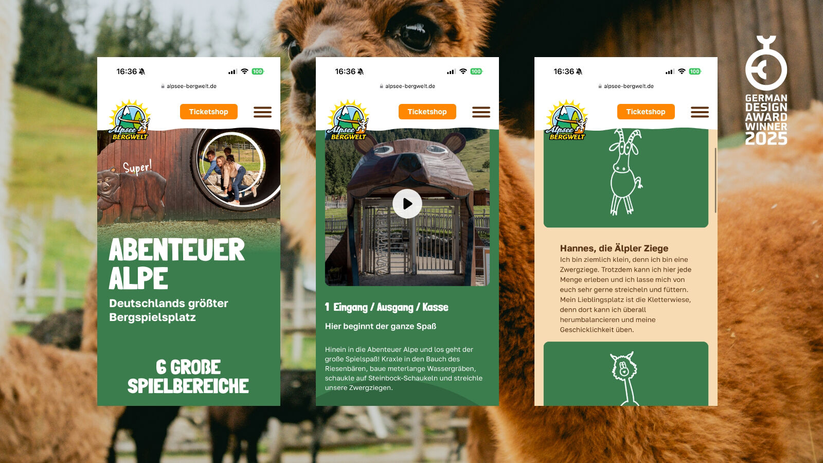 Alpsee Bergwelt – Website auf Smartphone und Desktop