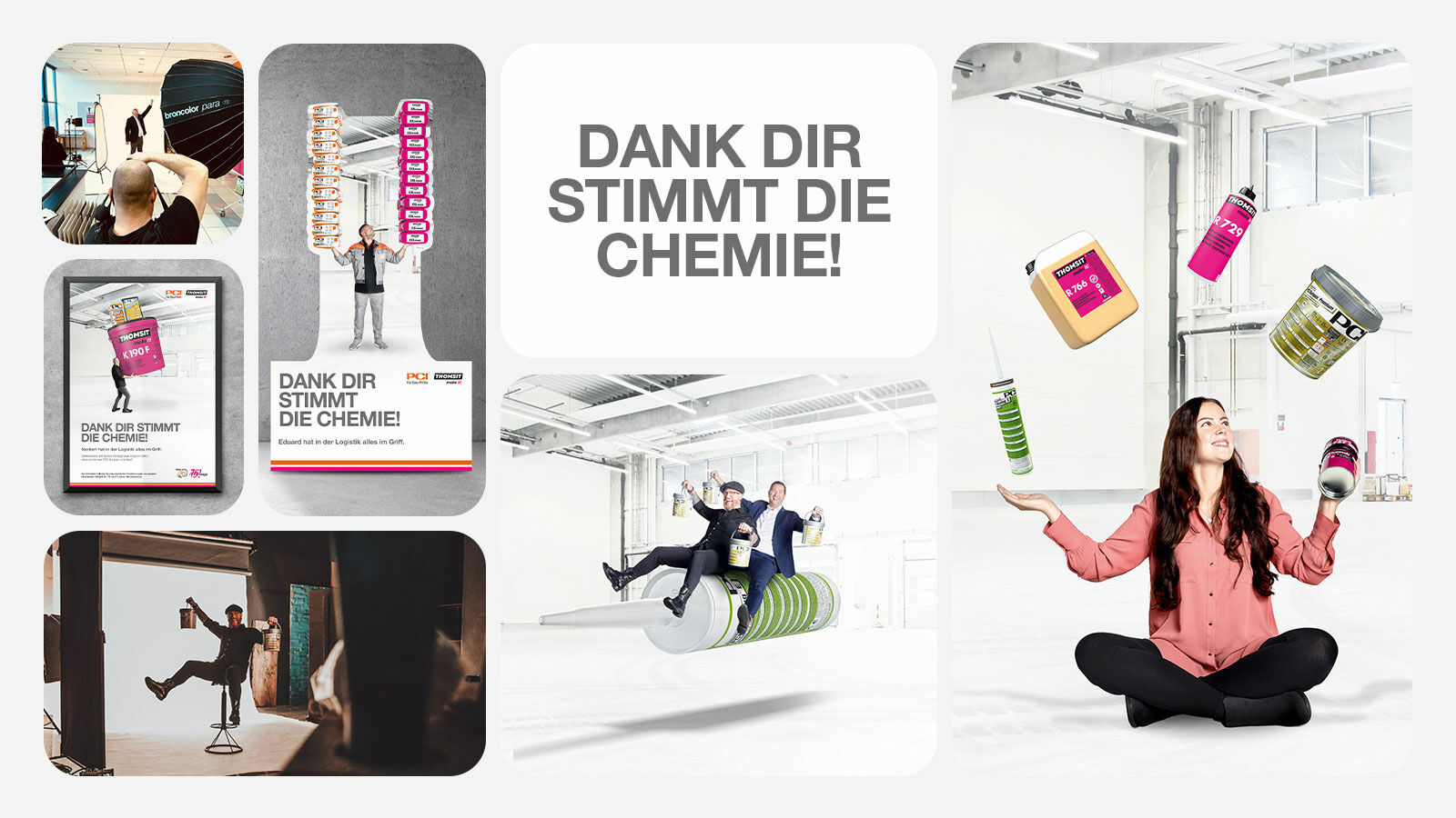 PCI-Gruppe – „Dank Dir stimmt die Chemie!“ – unsere erste Employer Branding-Kampagne für die Gruppe.